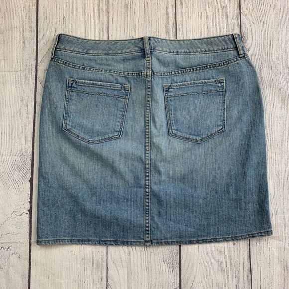 Eddie Bauer Jean Skirt sz 10 Denim 17.5" Light Wash No Slit New NWT - Picture 5 of 8
